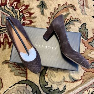 Talbots brown suede heel, size 7